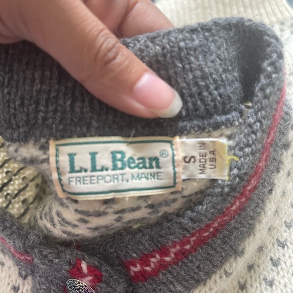 L.LBEAN VINTAGE WOOL CARDIGAN SIZE S - Picture 5 of 5